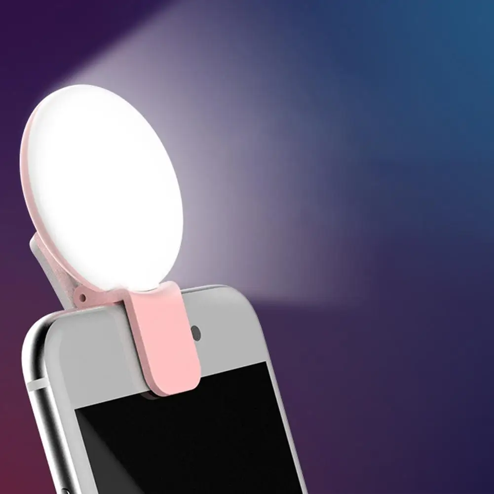 Photography Lighting Game - 携帯電話 LED Selfie リングライトポータブルミニ耐久性のある実用的な 3 ストップ調光サークル写真クリップ補助光
