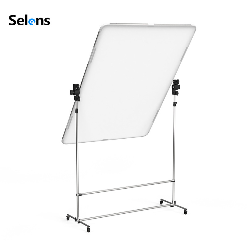 Photography Mobile Lighting - セレンズ 1.5x2m 写真撮影用ソフトライトスクリーン プーリー付き移動式スクリム拡散パネル ライトリフレクター バタフライフレーム