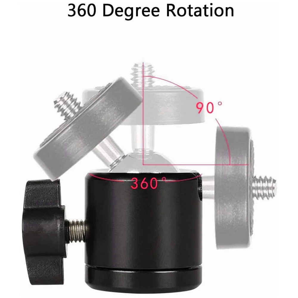 ミニボールヘッド 1/4インチネジ 360度回転 アルミ製三 - Photography Lighting Description のレビューと価格