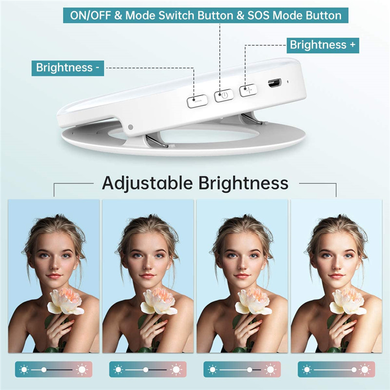 ポータブル LED クリップリングライト 40 LED Se - Photography Lighting Description のレビューと価格