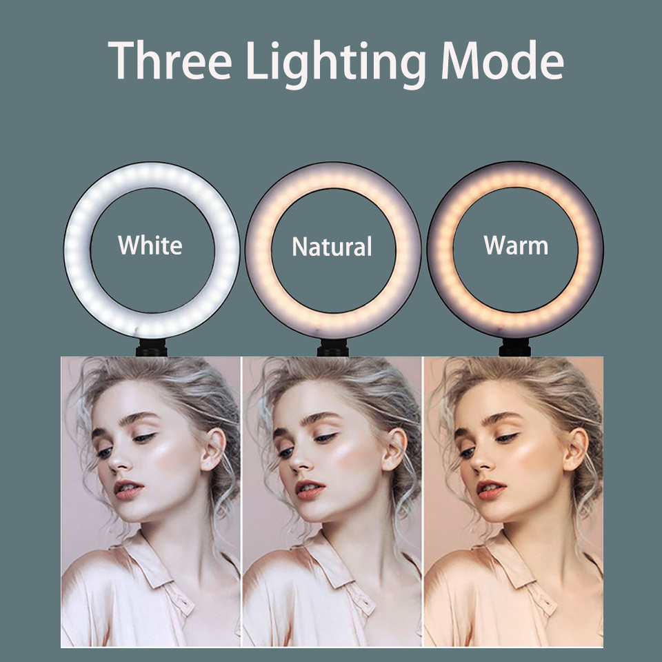 6 インチリングライト三脚付き Led 高輝度リングランプラ - Photography Lighting Description のレビューと価格