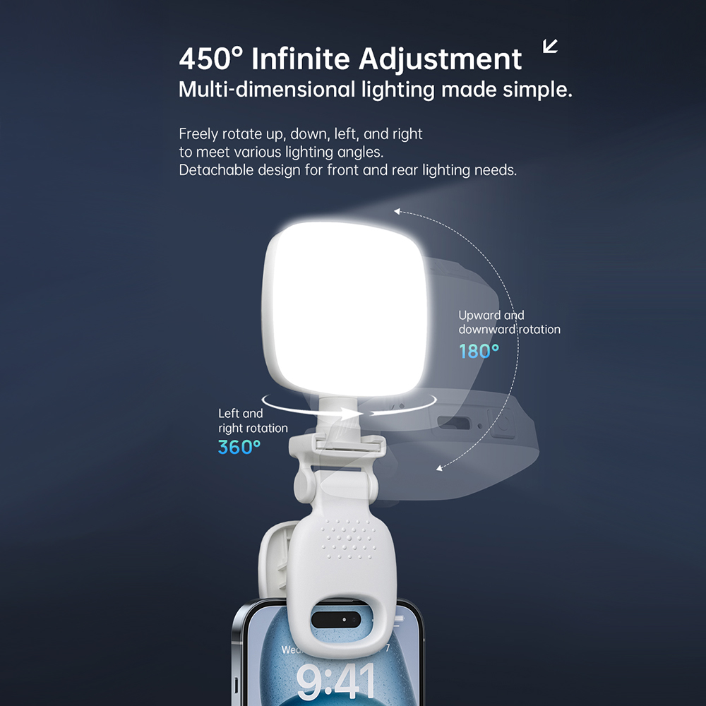携帯用クリップ式ミニLEDセルフィーフィルライト調光可能ビュ - Photography Lighting Handheld のレビューと価格