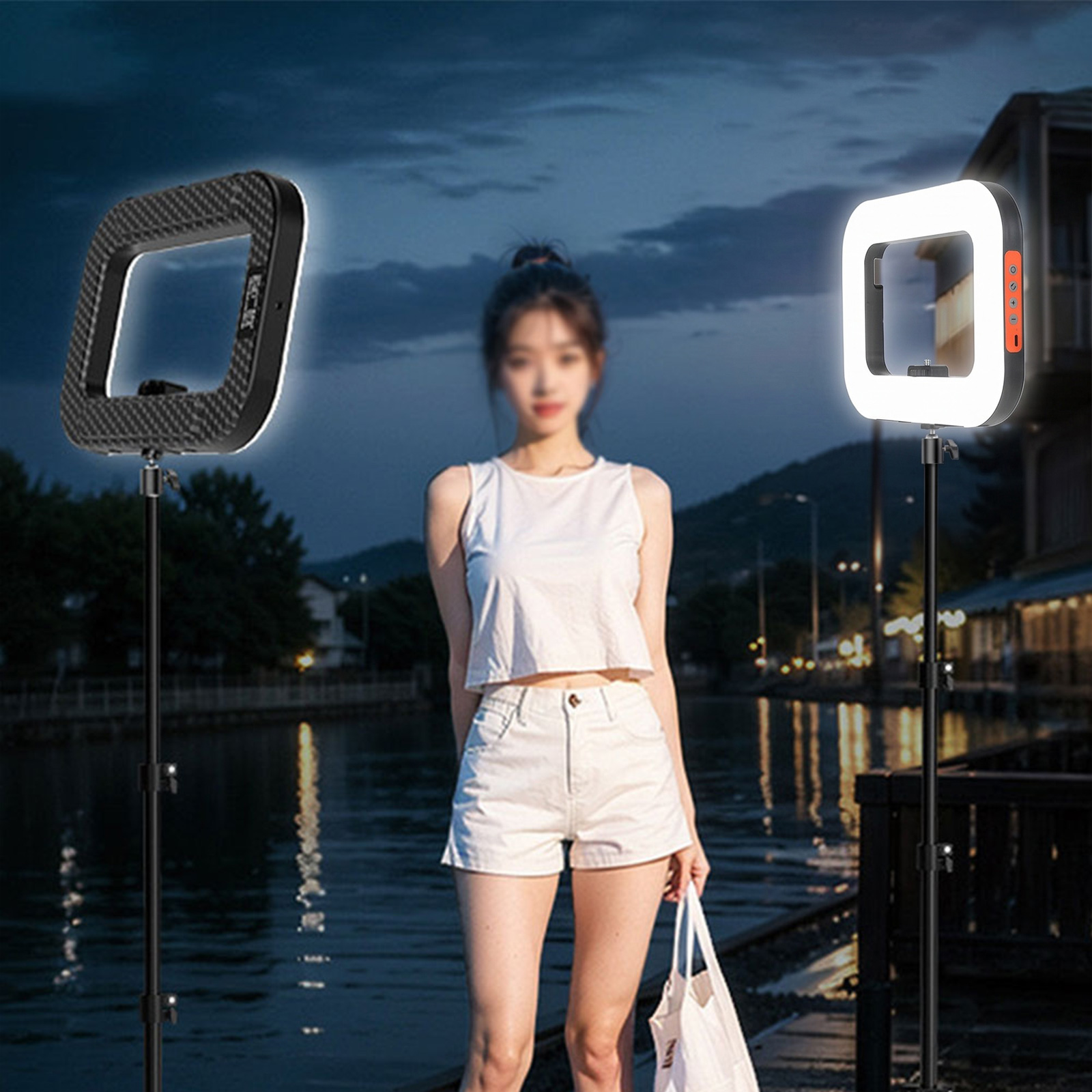 ハンドヘルド式セルフィーライト。多機能充電式で、写真撮影やビ - Photography Lighting Handheld のレビューと価格