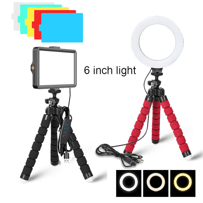 LEDリングライト16cm,写真撮影用,自撮り写真照明,携帯 - Photography Mobile Lighting のレビューと価格