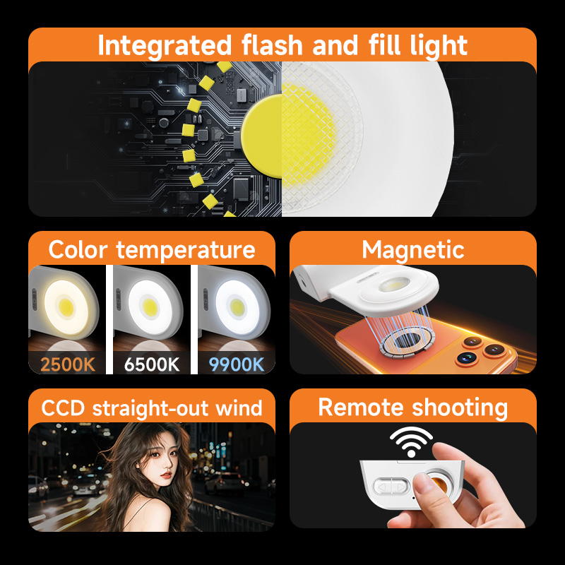 携帯電話用磁石式写真撮影用フラッシュライトハンドル。内蔵のポ - Photography Lighting Brands のレビューと価格
