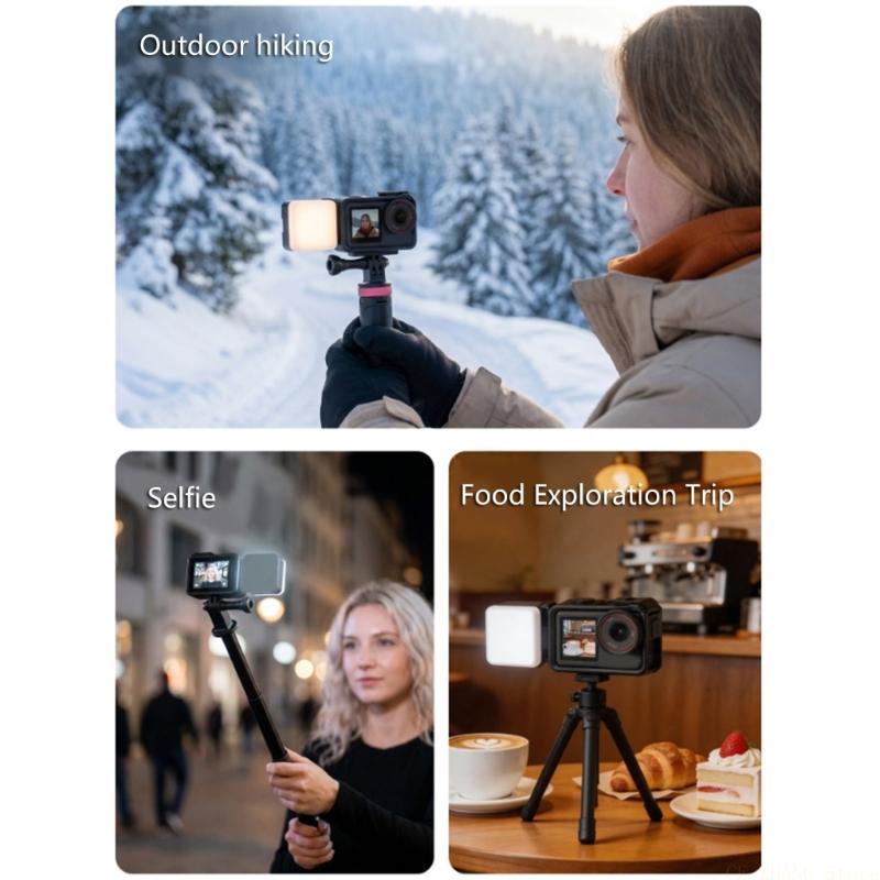 E56B アクションカメラビデオライト写真撮影ライト 300 - Photography Lighting Description のレビューと価格