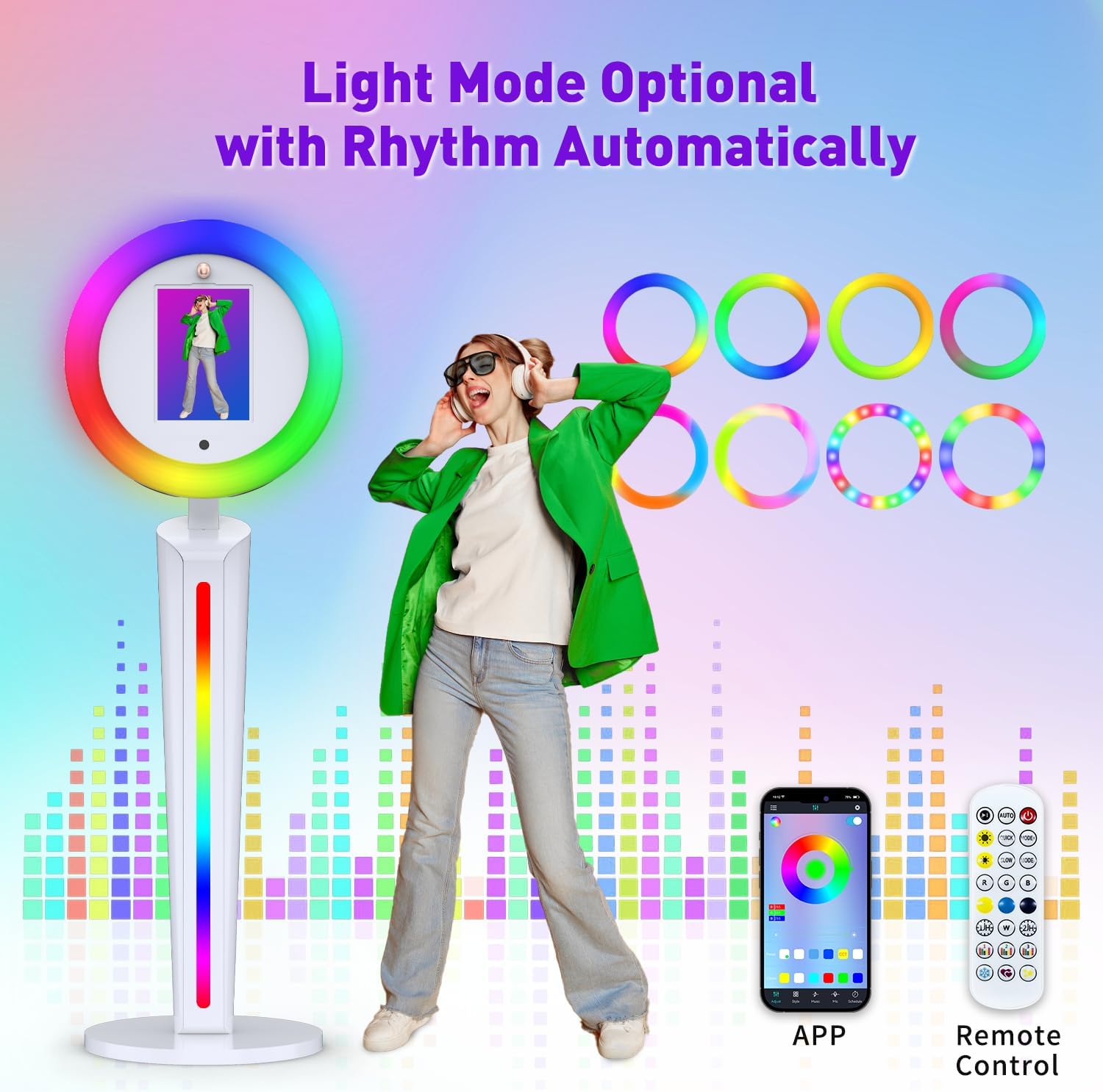 ポータブルiPadフォトブースマシン、リモートアプリ制御、R - Photography Lighting Kit Portable のレビューと価格